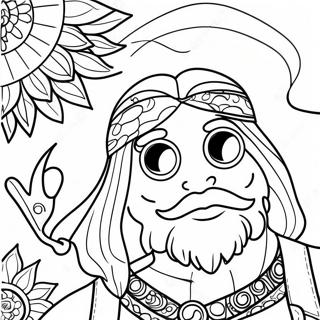 Page De Coloriage Hippie Stoner 124535-58683