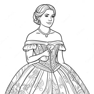 Page De Coloriage Danastasia Dans Une Robe Eblouissante 124563-58711