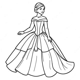 Page De Coloriage Danastasia Dans Une Robe Eblouissante 124563-58712