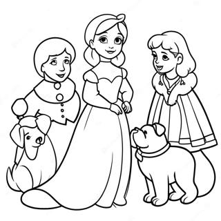 Page De Coloriage Danastasia Avec Ses Amis Fideles 124564-58714