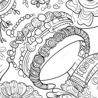 Page De Coloriage De Bracelet Colore En Perles 124614-58745