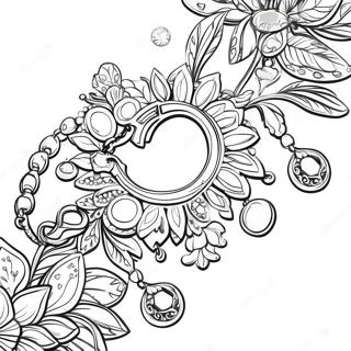Page De Coloriage De Bracelet Charmant Etincelant 124615 58752