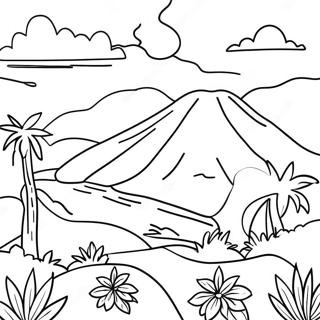 Page De Coloriage Paysage Colore Du Salvador 124715-58825