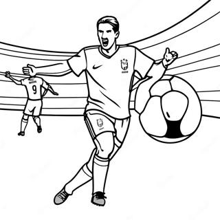 Page De Coloriage Dun Match De Football De La Coupe Du Monde Passionnant 124767-58866