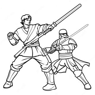Page De Coloriage De Bataille Epique De Sabres Laser 124924-58989