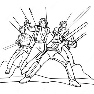 Page De Coloriage De Bataille Epique De Sabres Laser 124924-58991