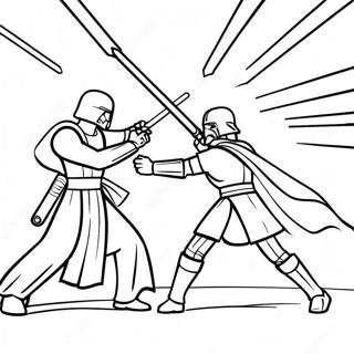 Page De Coloriage De Bataille Epique De Sabres Laser 124924-58992