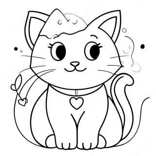 Page De Coloriage De Chat De Saint Valentin 124947-59003