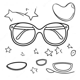 Page De Coloriage De Lunettes De Soleil Estivales Chics Et Mignonnes 124998-59045