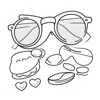 Page De Coloriage De Lunettes De Soleil Estivales Chics Et Mignonnes 124998-59046