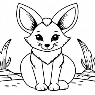 Renard Fennec Pages À Colorier