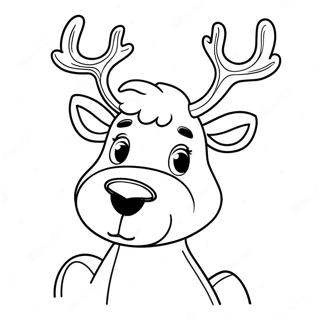 Page De Coloriage Renne Espiegle 125053 59099