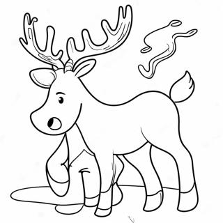 Page De Coloriage Renne Espiegle 125053 59100