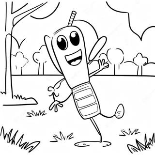 Page De Coloriage Forky Heureux Dans Un Parc Ensoleille 125259-59256