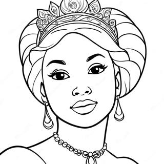 Page De Coloriage Princesse Noire 125282-59264