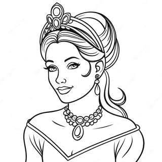 Page De Coloriage Princesse Noire Elegante 125283-59267