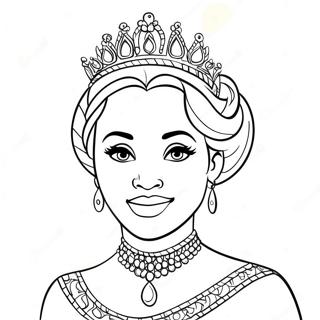 Page De Coloriage Princesse Noire Elegante 125283-59268