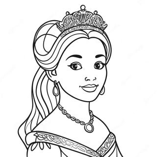 Page De Coloriage Princesse Noire Royale 125284-59269