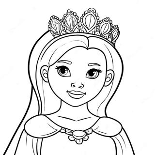 Page De Coloriage De La Princesse Noire Courageuse 125285-59276