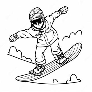 Snowboard Pages À Colorier