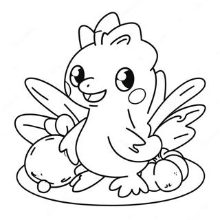 Page De Coloriage Mignon Pokemon Avec Dinde De Thanksgiving 125591-59506