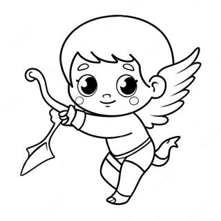 Page De Coloriage Dun Cupidon Adorable Avec Un Arc 125722 59612