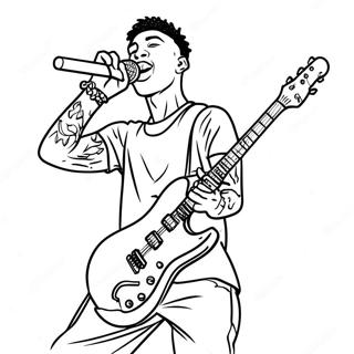 Page De Coloriage De Nle Choppa En Performance Sur Scene 125772-59645