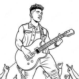 Page De Coloriage De Nle Choppa En Performance Sur Scene 125772-59646