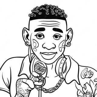 Page De Coloriage De Nle Choppa Avec Un Microphone 125773-59652