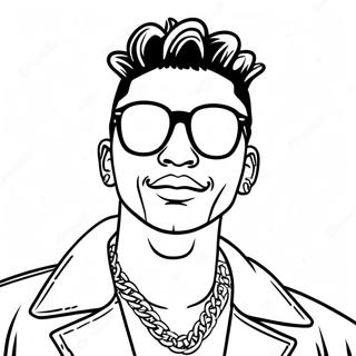 Page De Coloriage De Nle Choppa Avec Des Lunettes De Soleil 125775-59660