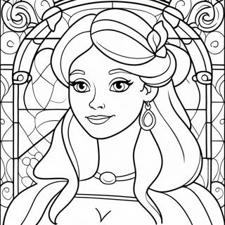 Page De Coloriage En Vitrail De La Princesse Disney Coloree 125823-59688