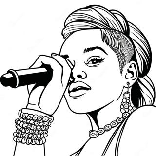 Page De Coloriage De Rihanna En Performance Live 126163 59959