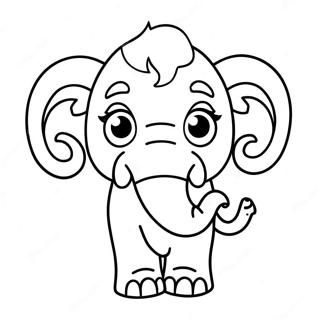 Page De Coloriage De Mammouth Laineux Mignon 126186 59968