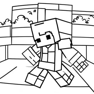 Minecraft Steve Pages À Colorier