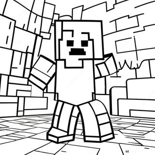 Steve De Minecraft Page De Coloriage 126236-60002