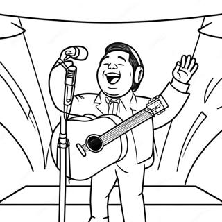 Page De Coloriage Divan Cornejo Chantant Sur Scene 126366-60105