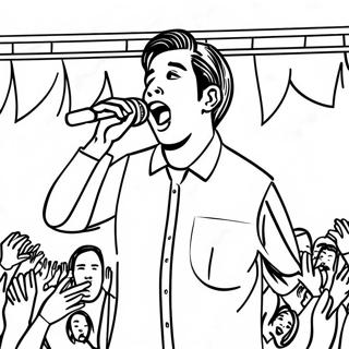 Page De Coloriage Divan Cornejo Chantant Sur Scene 126366-60108