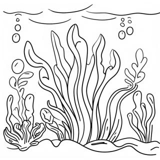 Page De Coloriage Dalgues Colorees Sous Marines 126391-60127