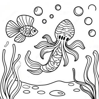 Page De Coloriage Dalgues Colorees Sous Marines 126391-60128