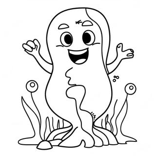 Page De Coloriage Dun Personnage Dalgue De Dessin Anime Drole 126392-60129