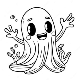 Page De Coloriage Dun Personnage Dalgue De Dessin Anime Drole 126392-60130