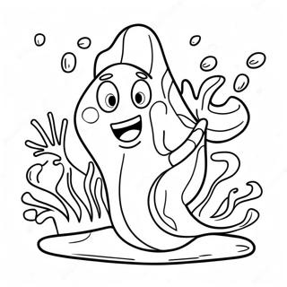 Page De Coloriage Dun Personnage Dalgue De Dessin Anime Drole 126392-60131