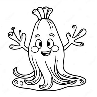 Page De Coloriage Dun Personnage Dalgue De Dessin Anime Drole 126392-60132