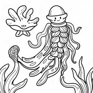 Page De Coloriage Dalgues Realistes Dans Locean 126393-60133