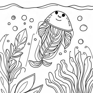 Page De Coloriage Dalgues Realistes Dans Locean 126393-60135