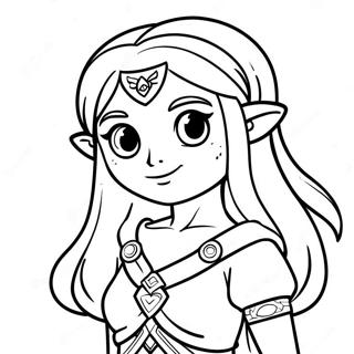 Zelda Avec Des Pouvoirs Magiques Page A Colorier 12639-1522