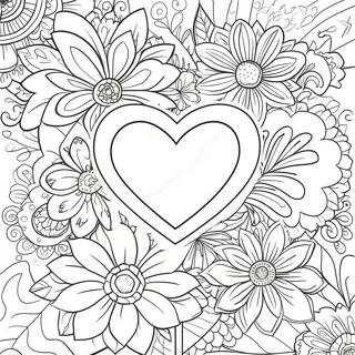 Page De Coloriage De Fleurs Damour Vibrantes 126420-60159