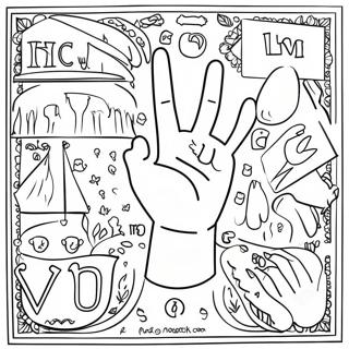 Page De Coloriage De Lalphabet En Langue Des Signes 126442-60162