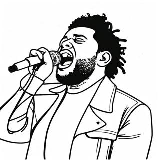 Page De Coloriage De The Weeknd En Performance Sur Scene 126469-60185