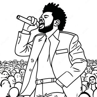 Page De Coloriage De The Weeknd En Performance Sur Scene 126469-60186